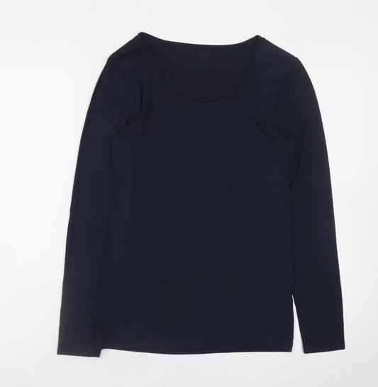 Marks and Spencer Women’s Blue Heatgen Long Sleeve Scoop Neck Top Size 16