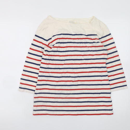 Seasalt Women’s Multicoloured Striped Sailor Top Size 8 Cotton