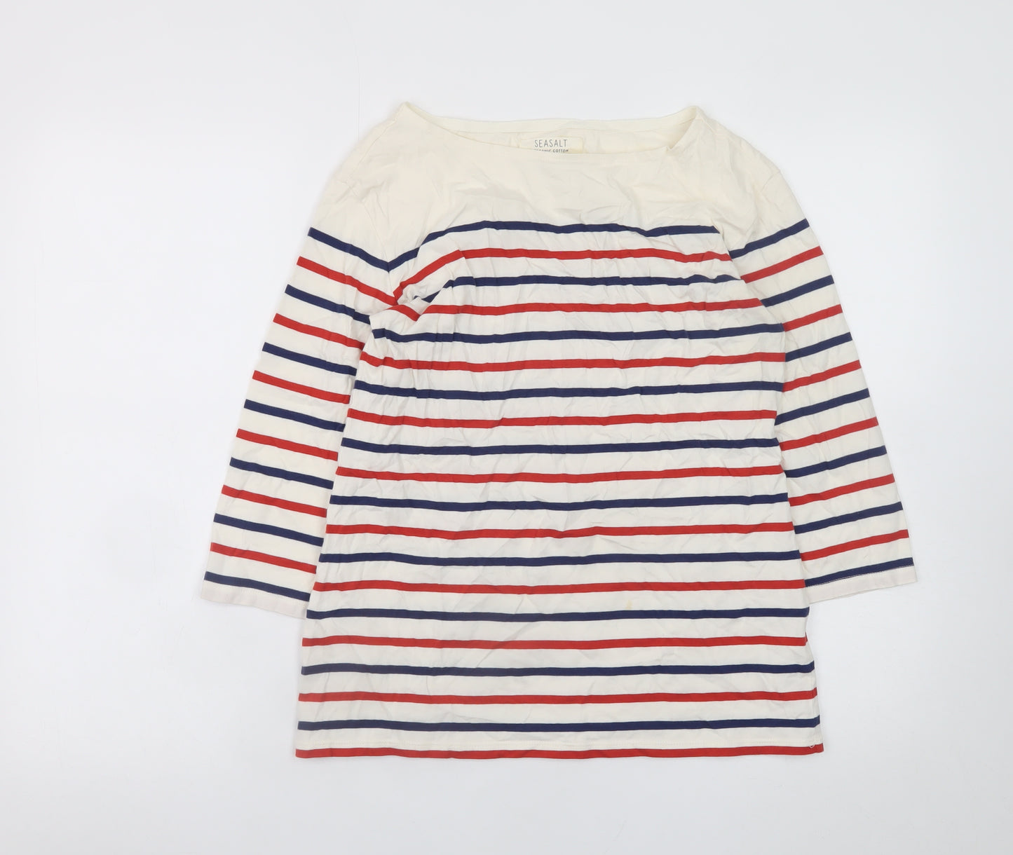 Seasalt Women’s Multicoloured Striped Sailor Top Size 8 Cotton