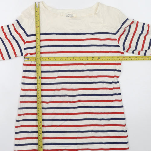 Seasalt Women’s Multicoloured Striped Sailor Top Size 8 Cotton