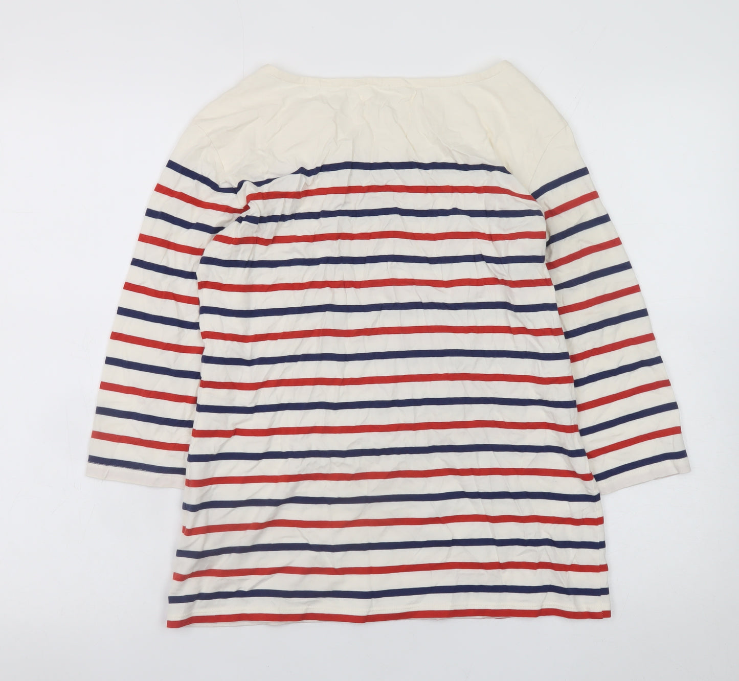 Seasalt Women’s Multicoloured Striped Sailor Top Size 8 Cotton
