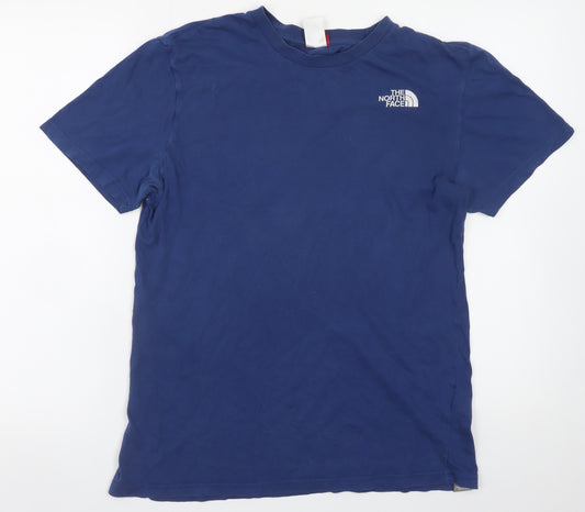 The North Face Men's Blue Cotton Crew Neck T-Shirt Size M