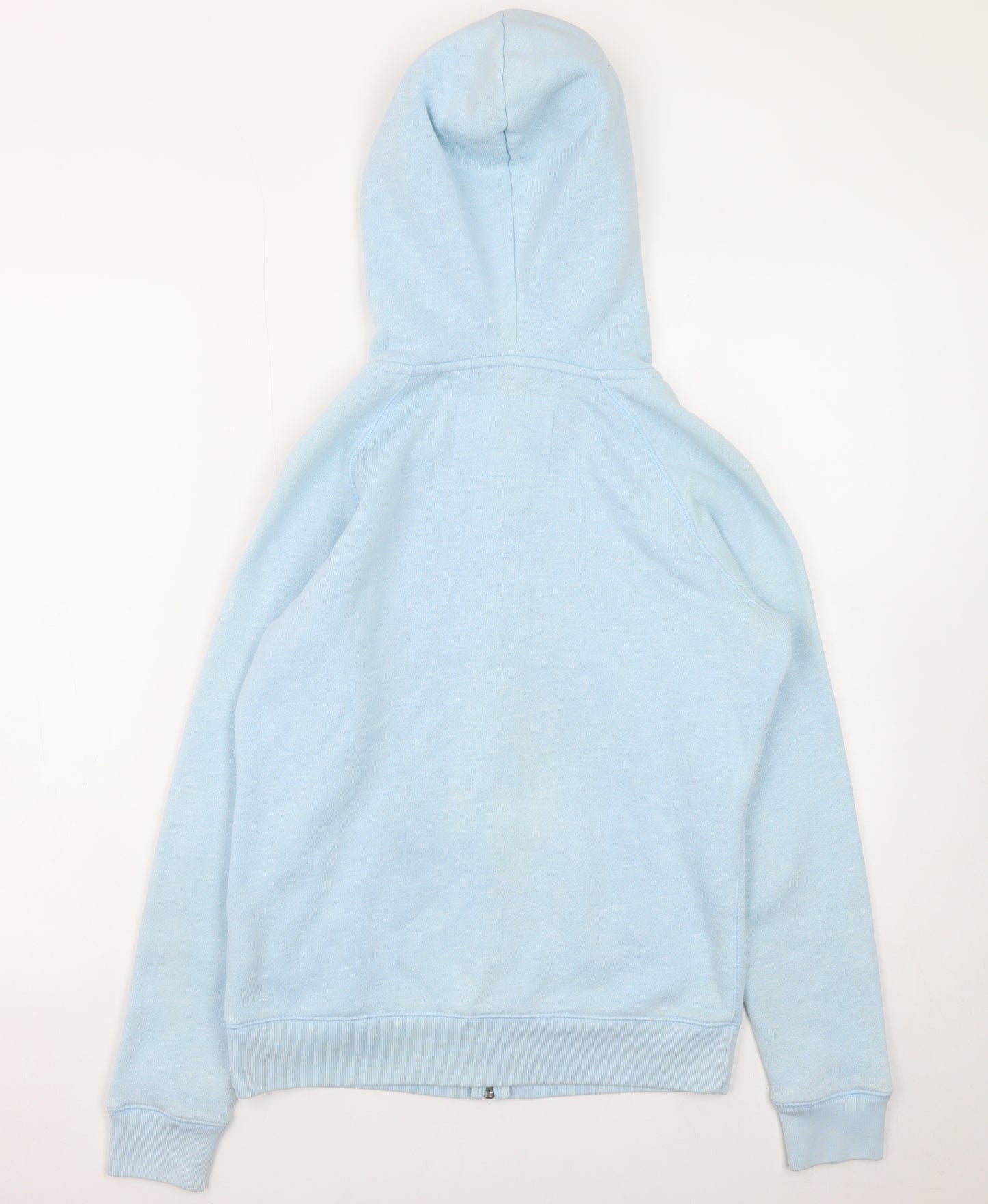 Jack Wills Women Blue Full Zip Hoodie Size 10 Hooded Sweatshirt
