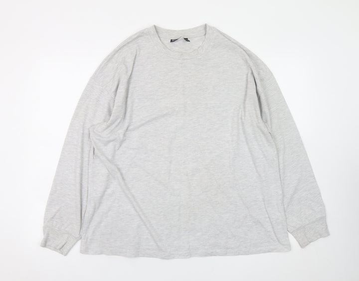 ASOS Weekend Collective Grey Long Sleeve Men's T-Shirt M