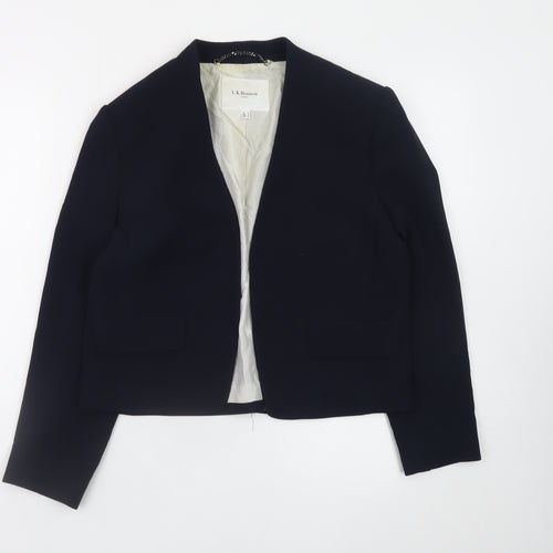 L.K. Bennett Women's Blue Cropped Blazer Size 10 Classic Formal