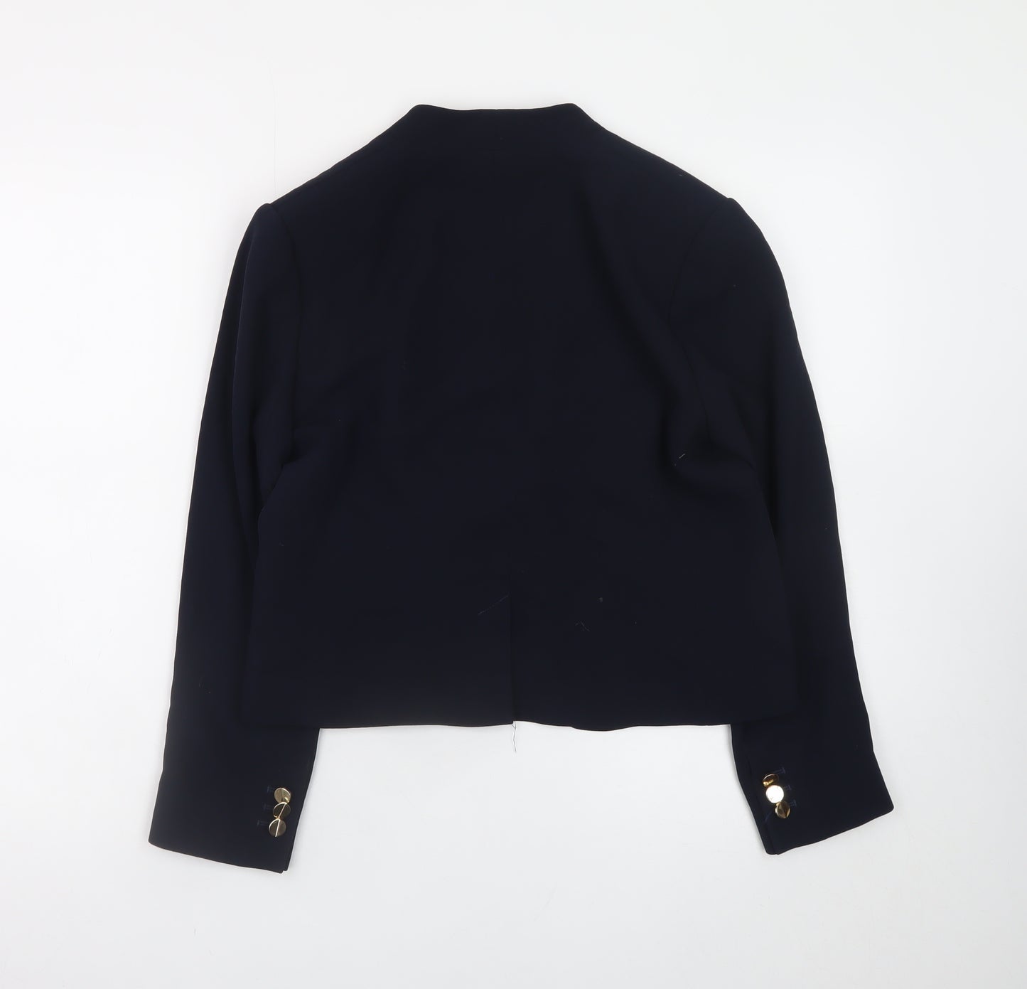 L.K. Bennett Women's Blue Cropped Blazer Size 10 Classic Formal