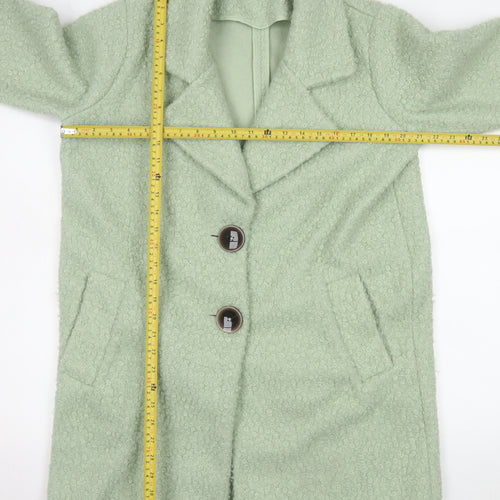 F&F Women’s Green Mid-Length Overcoat Size 8 Polyester Classic Style