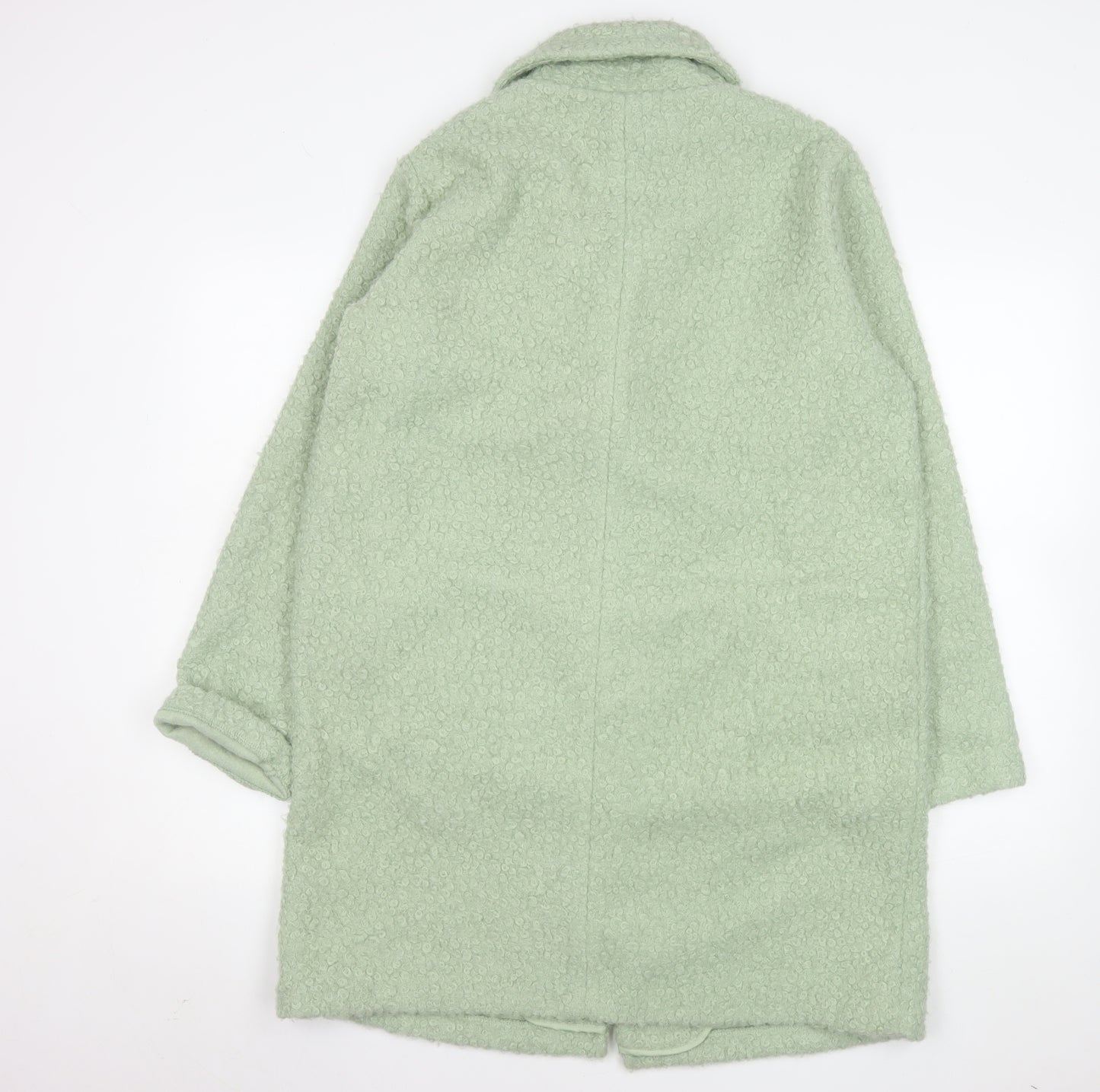 F&F Women’s Green Mid-Length Overcoat Size 8 Polyester Classic Style