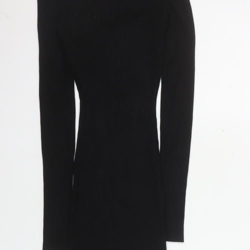 Missguided Women's Black Long Sleeve Bodycon Mini Dress Size 6