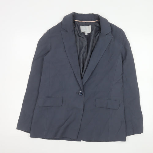 Oasis Women Blue Single-Breasted Blazer Jacket UK 10