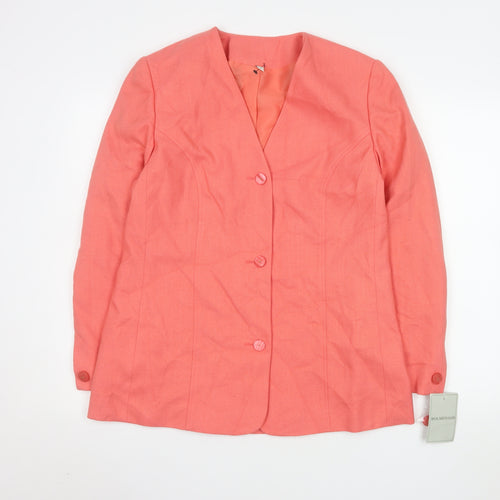 Holmewood Women’s Pink Long Sleeve Lined Blazer Size 14