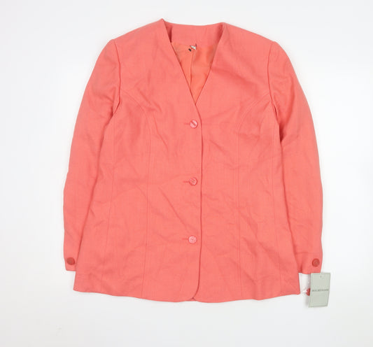 Holmewood Women’s Pink Long Sleeve Lined Blazer Size 14