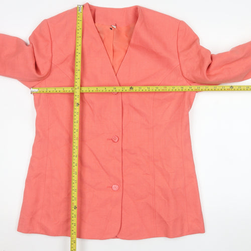 Holmewood Women’s Pink Long Sleeve Lined Blazer Size 14