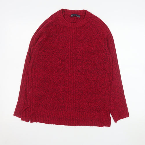 Marks and Spencer Women’s Red Chunky Knit Pullover Jumper Size S