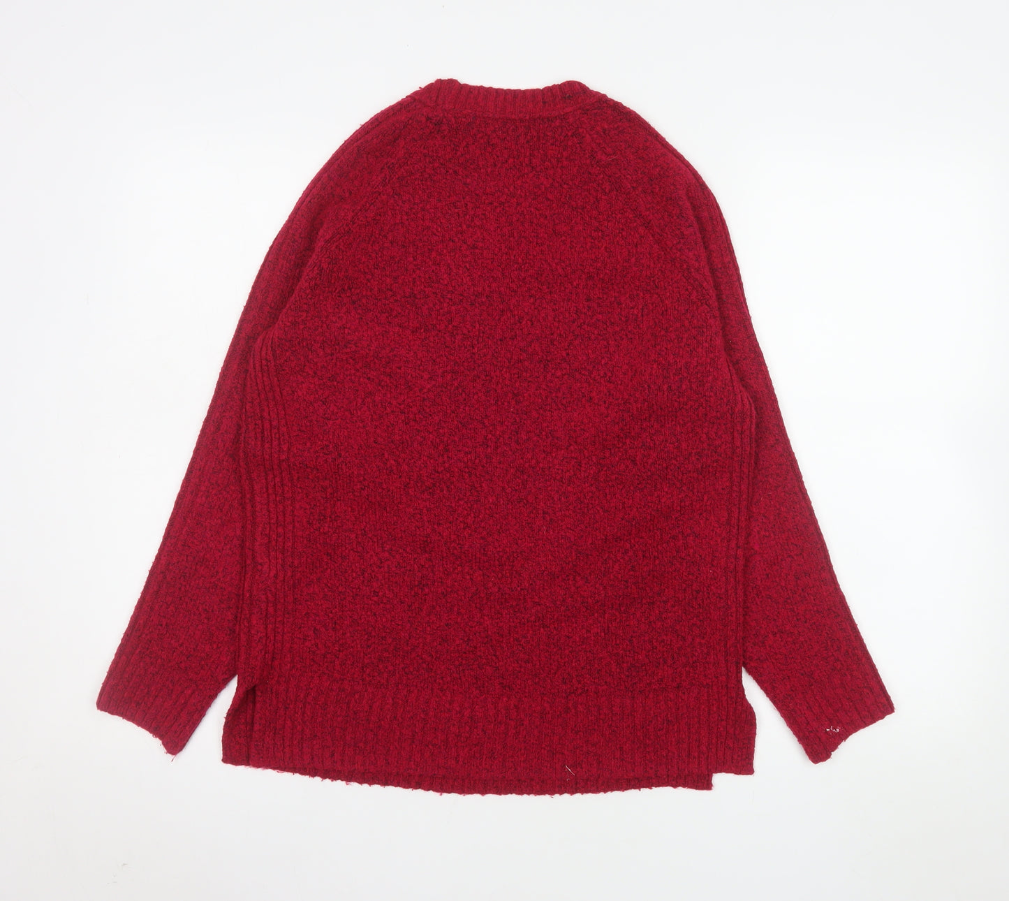 Marks and Spencer Women’s Red Chunky Knit Pullover Jumper Size S