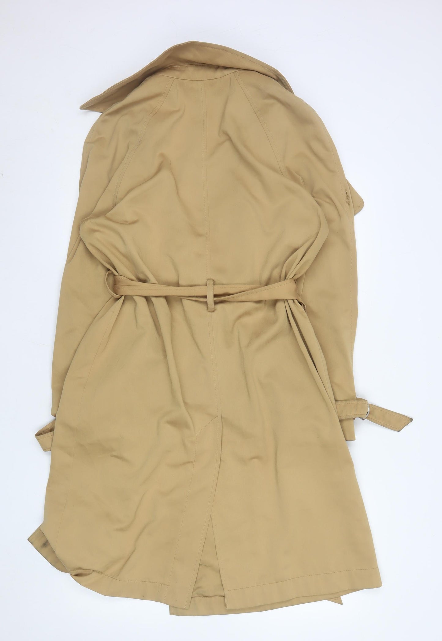 Topshop Women’s Beige Long Trench Coat Belted UK 12 Classic Style