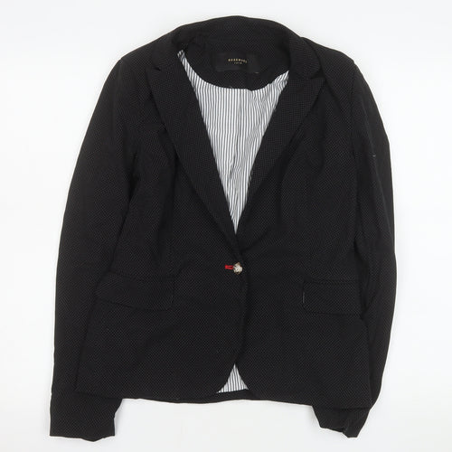 Reserved Women's Black Size 10 Slim Fit One-Button Tailored Blazer