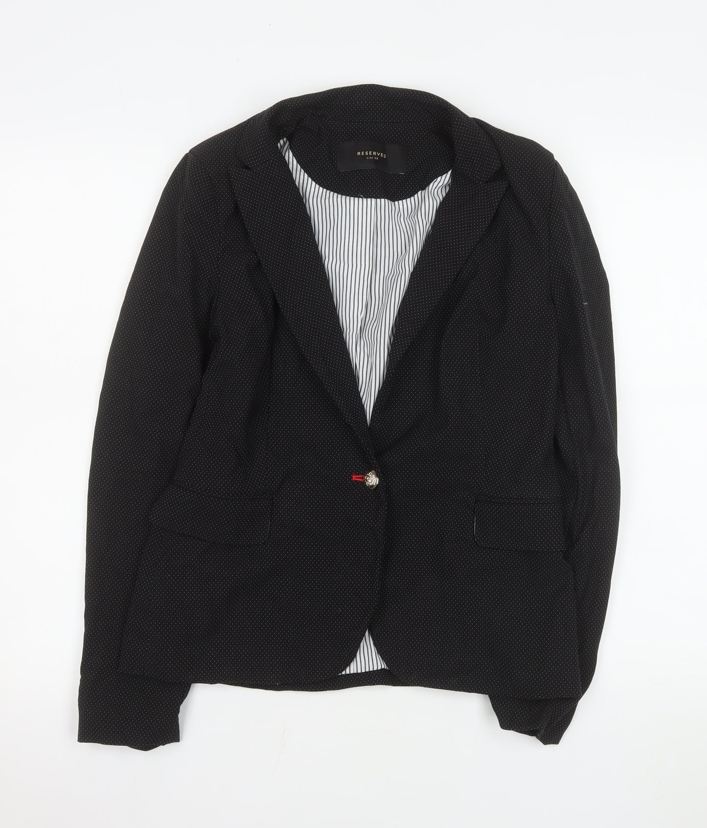 Reserved Women's Black Size 10 Slim Fit One-Button Tailored Blazer