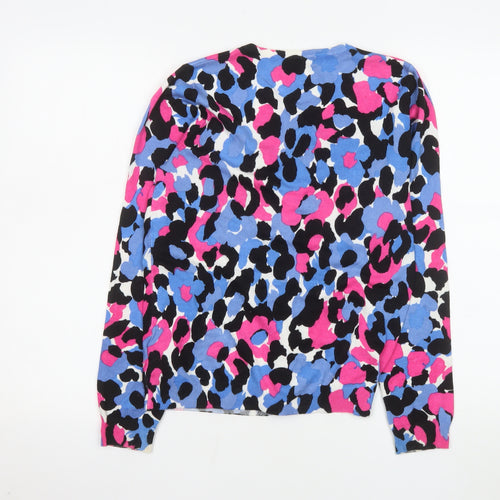 Marks and Spencer Women's Multicoloured Cardigan UK 12 Crew Neck