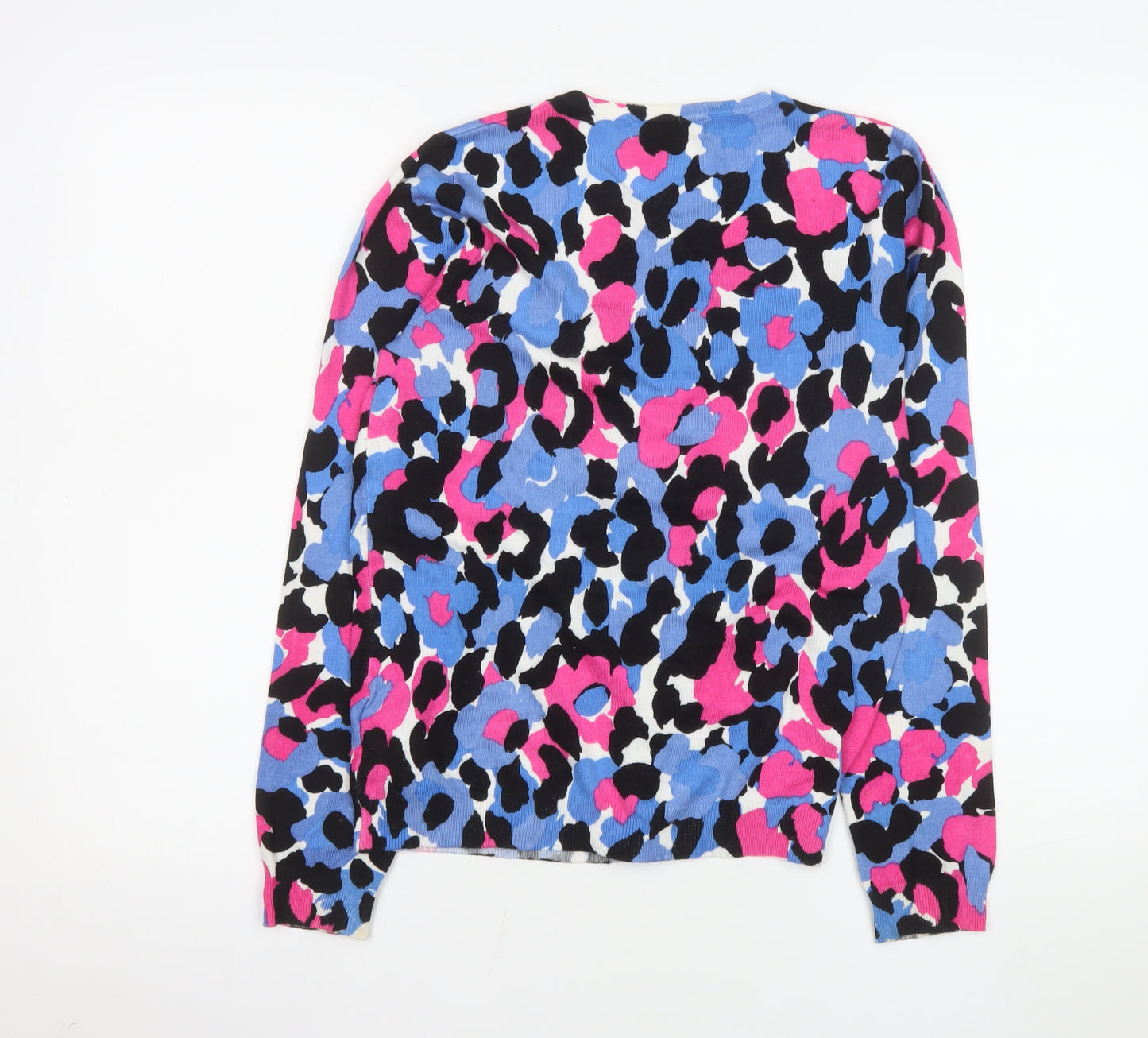 Marks and Spencer Women's Multicoloured Cardigan UK 12 Crew Neck