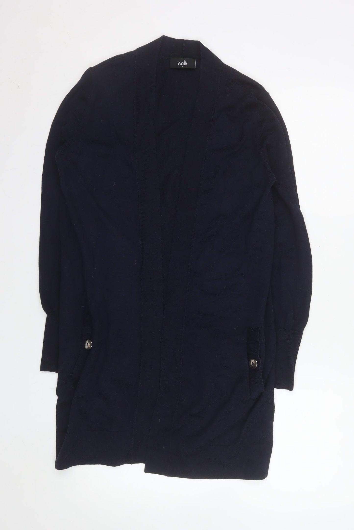 Wallis Women’s Black Open Front Long Sleeve Knit Cardigan Size S