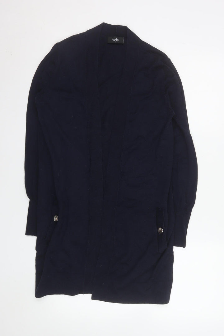 Wallis Women’s Black Open Front Long Sleeve Knit Cardigan Size S