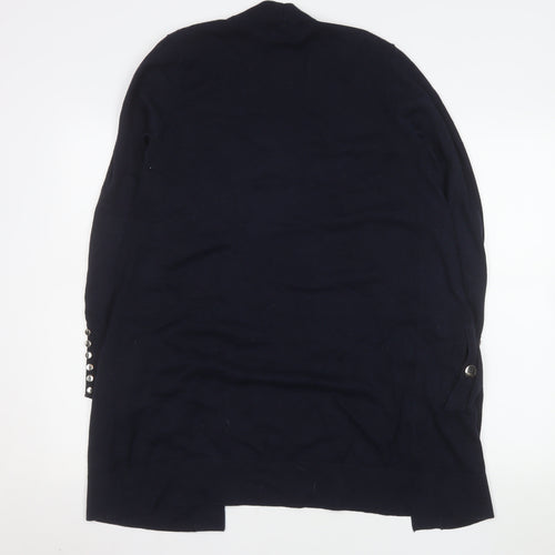 Wallis Women’s Black Open Front Long Sleeve Knit Cardigan Size S