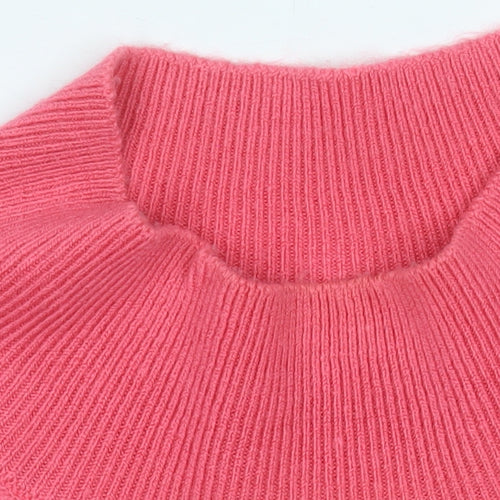Marks and Spencer Women Pink XS Ribbed Knit Jumper Dress