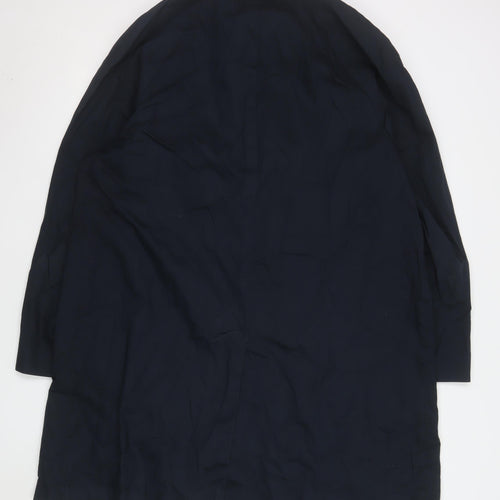 Marks and Spencer Mens Navy XL Cotton Long Coat Autograph Line