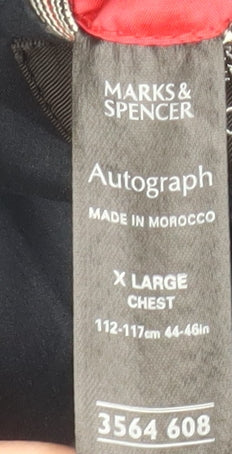 Marks and Spencer Mens Navy XL Cotton Long Coat Autograph Line