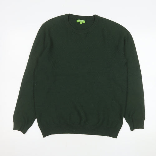 Gianni Feraud Men's Green Crew Neck Pullover Jumper Size M