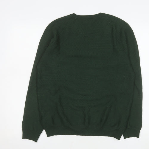 Gianni Feraud Men's Green Crew Neck Pullover Jumper Size M