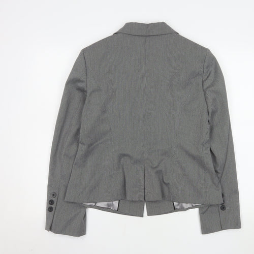 Principles Women's Grey Size 14 Classic Single-Breasted Suit Jacket