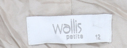 Wallis Petite Beige Linen Blend Single-Breasted Blazer Women's Size 12
