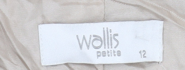 Wallis Petite Beige Linen Blend Single-Breasted Blazer Women's Size 12