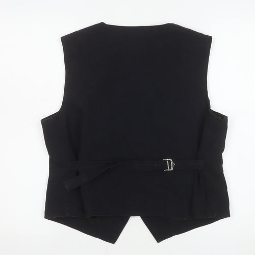 Katch Me Women Black XL Sleeveless Tailored Suit Waistcoat