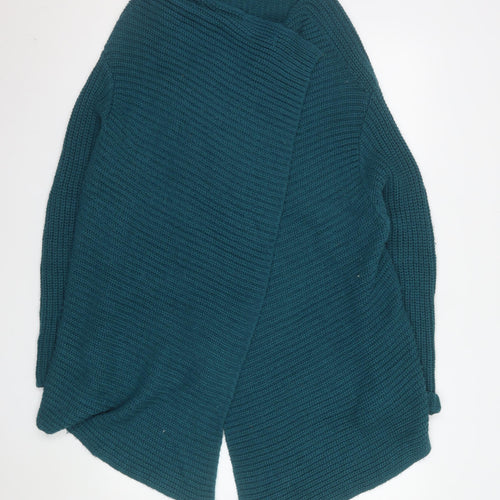 Cotton Traders Women’s Blue Knit Open Cardigan Size S
