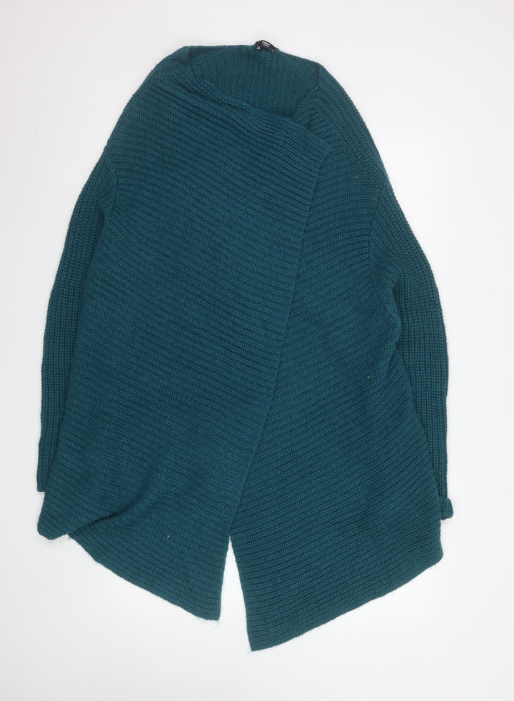 Cotton Traders Women’s Blue Knit Open Cardigan Size S