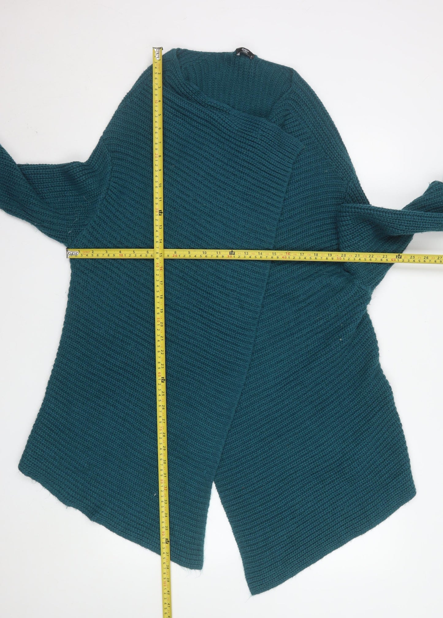 Cotton Traders Women’s Blue Knit Open Cardigan Size S