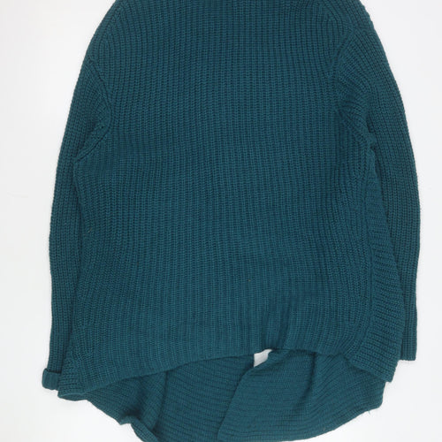 Cotton Traders Women’s Blue Knit Open Cardigan Size S