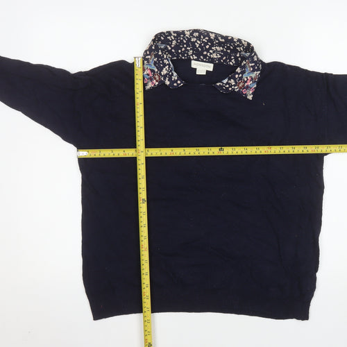 Monsoon Women’s Blue Collared Pullover Jumper Size 16