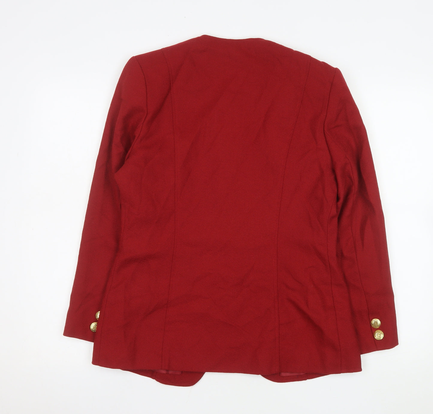 Eastex Women Red Wool Blazer Size 12 Classic Tailored Jacket