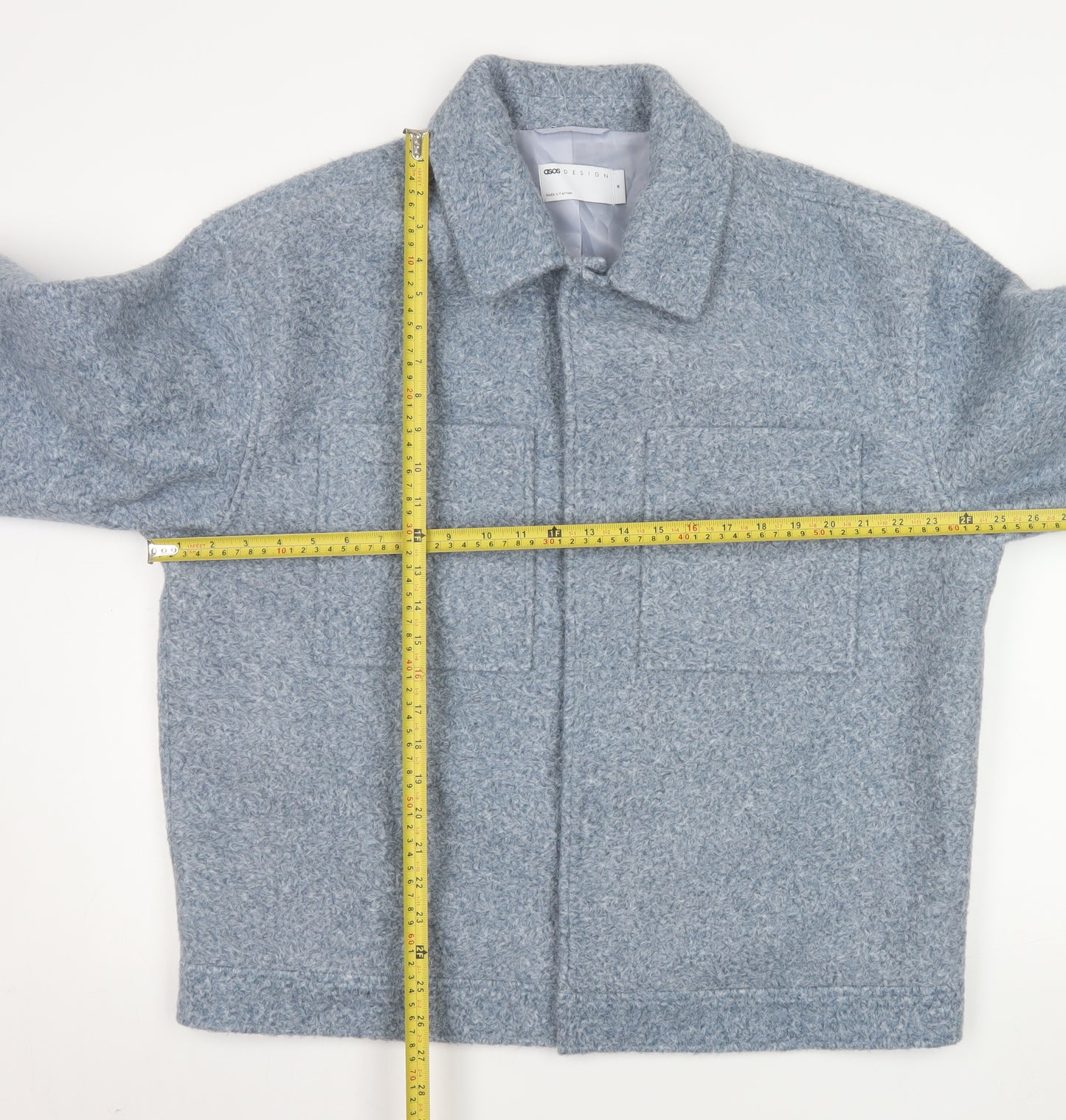 ASOS DESIGN Men’s Grey Lined Polyester Jacket Size M 40in
