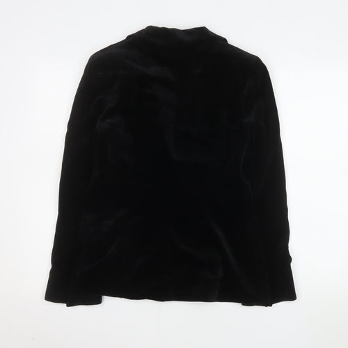 Marks and Spencer Women's Black Velvet Blazer UK 10 Classic Fit