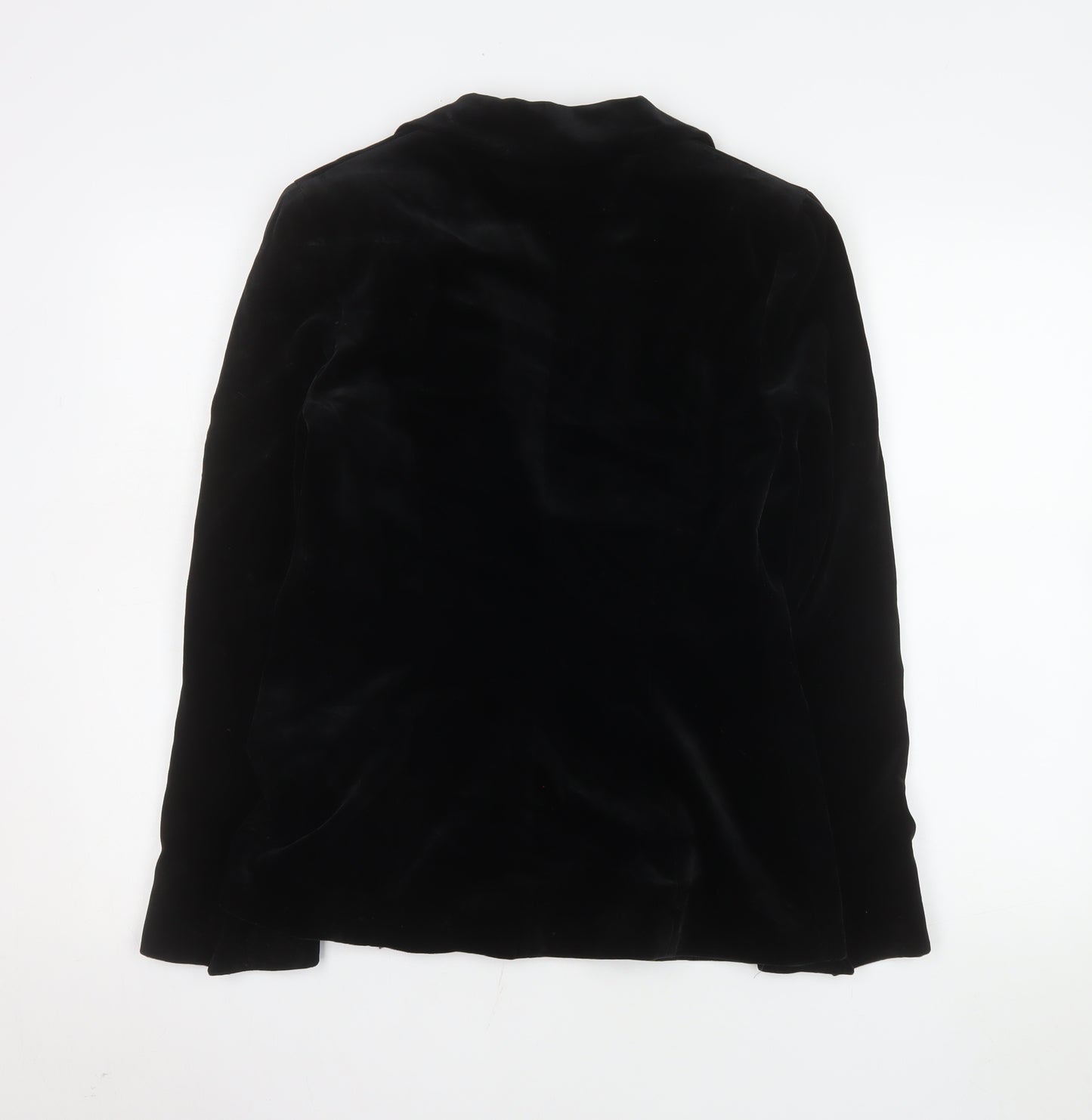 Marks and Spencer Women's Black Velvet Blazer UK 10 Classic Fit