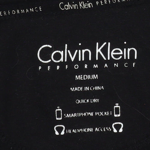 Calvin Klein Men’s Black Medium Hooded Fleece Zip Jacket