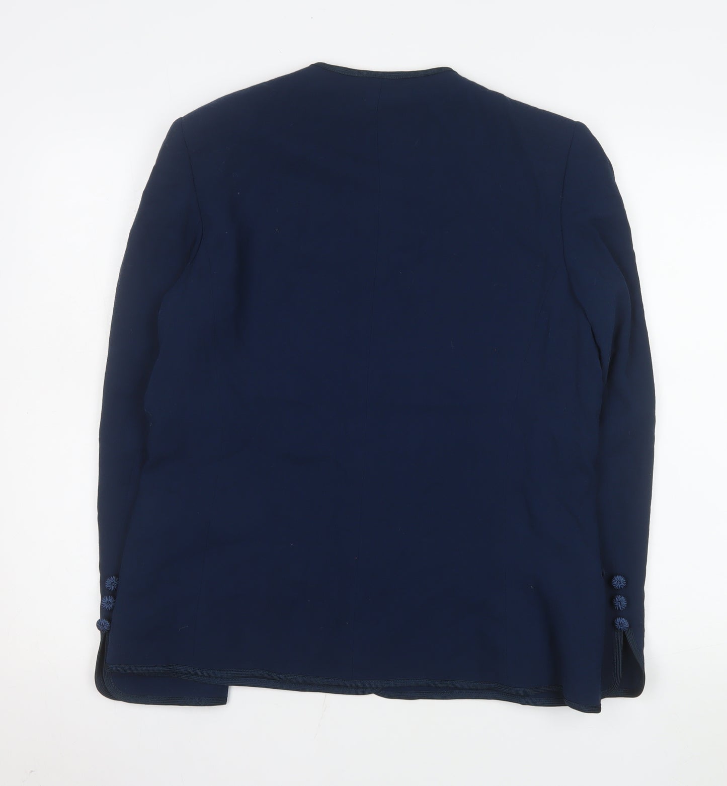 Jaeger Women's Blue Wool Blazer Size 16 Classic Tailored Jacket