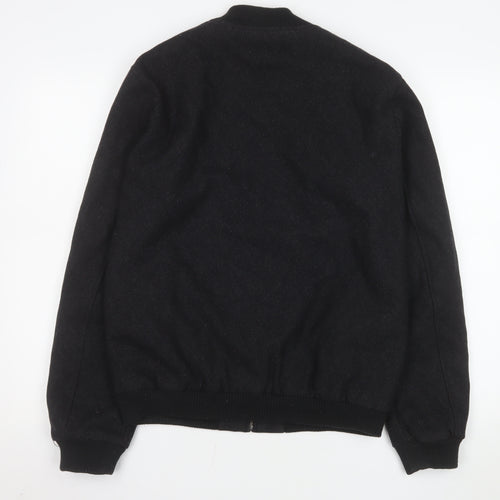 Kin by John Lewis Men's Black Wool Bomber Jacket S