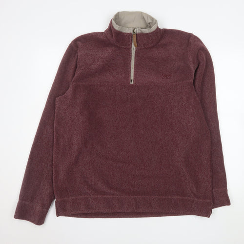 Cotton Traders Women’s Merlot Fleece 1/2 Zip Pullover Sweatshirt Size L