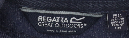 Regatta Women Navy Blue Fleece Pullover Hoodie UK 14